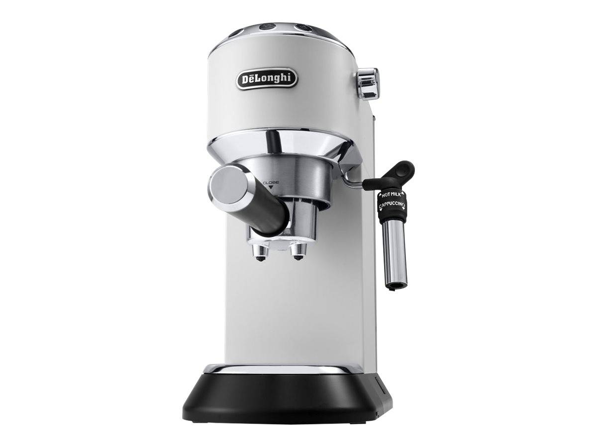 DeLonghi Dedica EC 685.W Espressomaschine mit Siebträger Weiß 1350 W E.S.E. Pad kompatibel