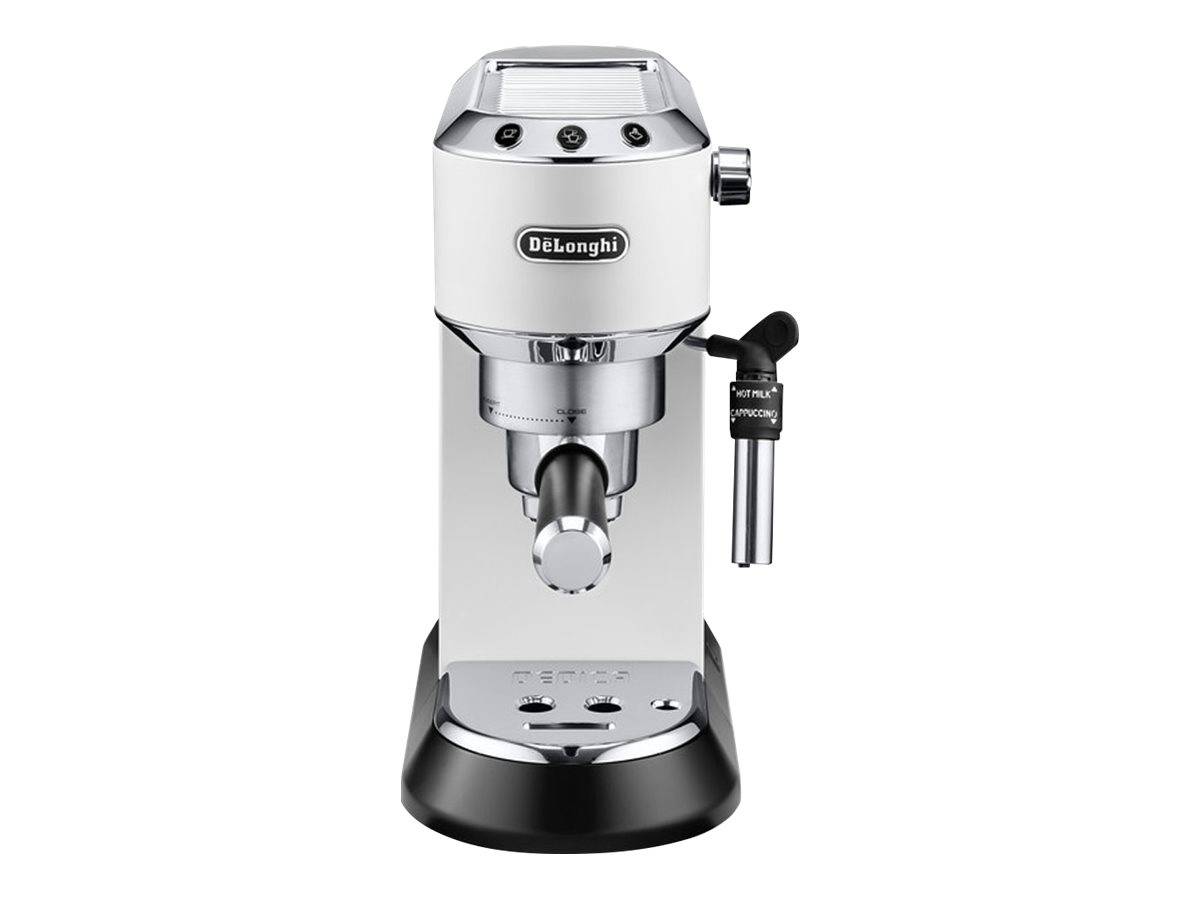 DeLonghi Dedica EC 685.W Espressomaschine mit Siebträger Weiß 1350 W E.S.E. Pad kompatibel
