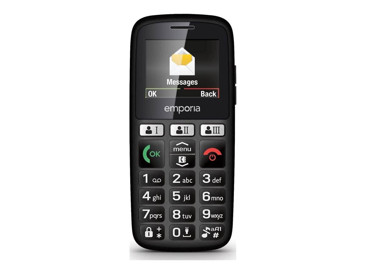 Emporia HAPPY 2G Senioren-Smartphone 32 MB 3.4 cm (1.33 Zoll) Schwarz Hersteller eigenes Single-SIM