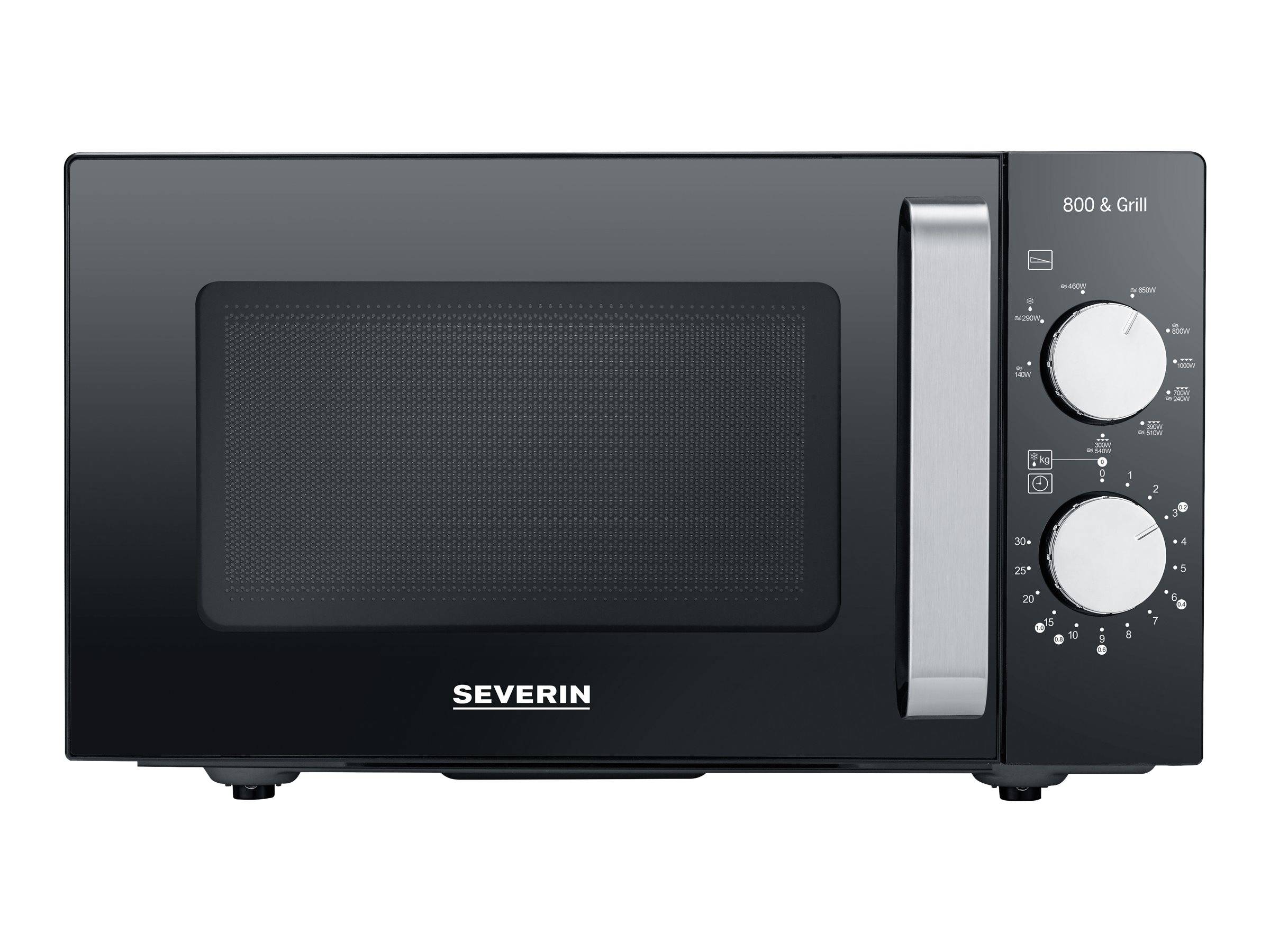 Severin MW 7762 Mikrowelle Schwarz, Edelstahl 800 W Grillfunktion