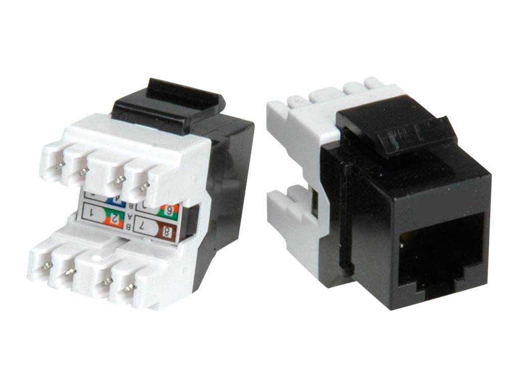 ROLINE Kat.5e (Class D) Keystone, RJ-45, ungeschirmt, schwarz