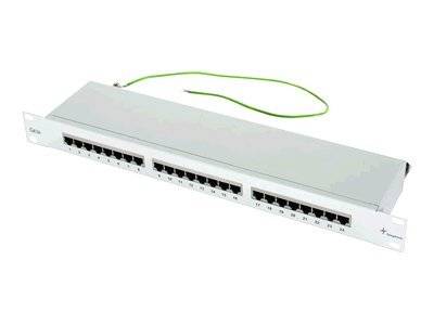 Telegärtner J02023B0017 24 Port Netzwerk-Patchpanel 483 mm (19") CAT 5e 1 HE Grau Bestückt