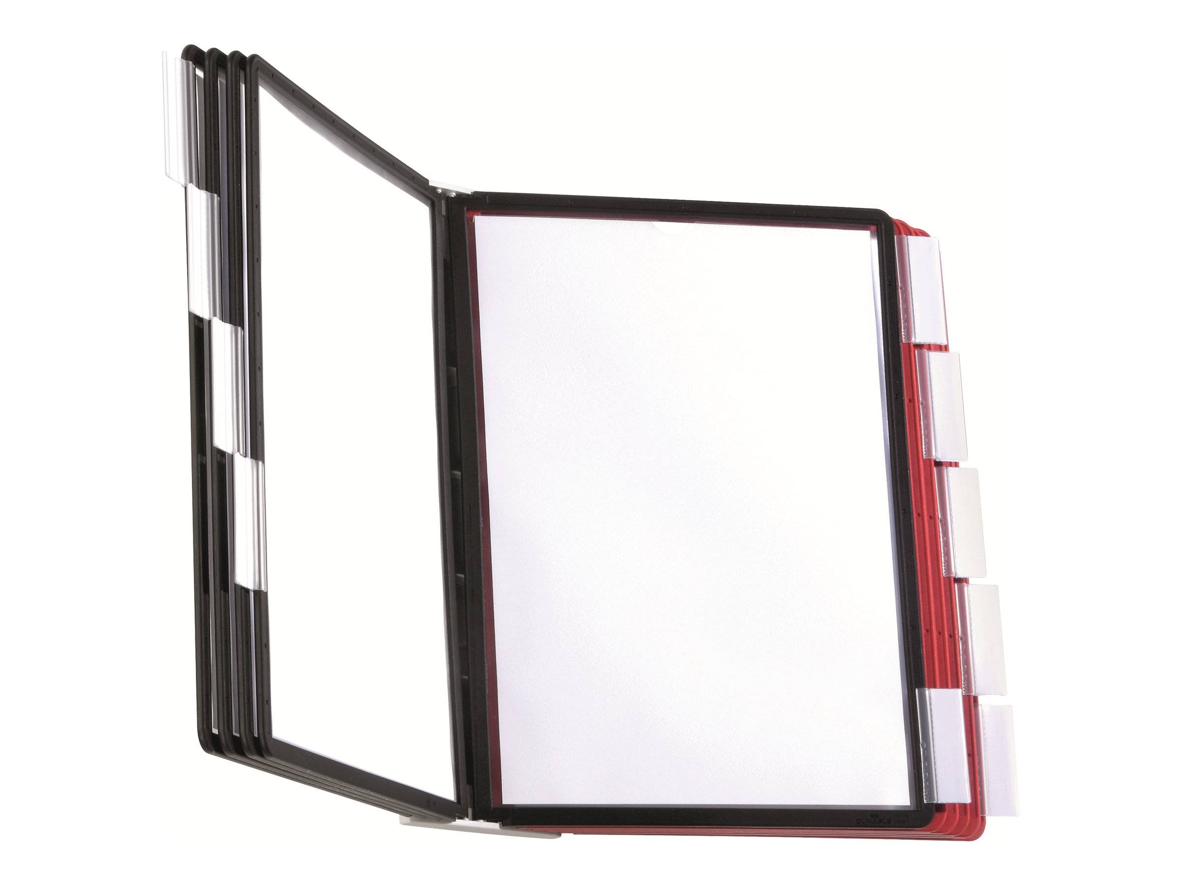 Durable Sichttafelwandhalter SHERPA WALL 10 - 5631 Rot, Schwarz DIN A4 Anzahl der mitgelieferten Sichttafeln 10