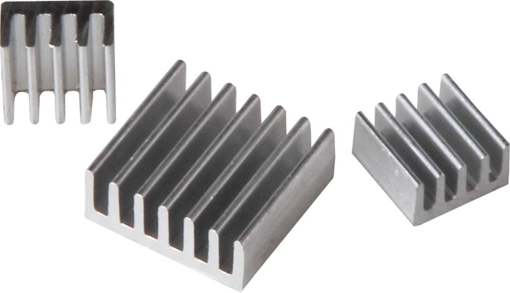 Joy-it RB-heatsink Kühlkörper-Set Passend für (Entwicklungskits): Raspberry Pi, Banana Pi Silber