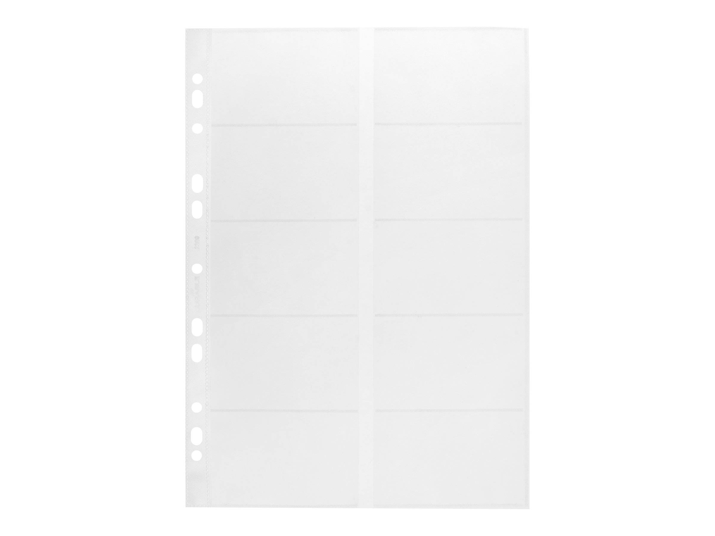 DURABLE VISIFIX - Visitenkartenseite - für 54 x 90 mm - Kapazität: 20 Karten - durchsichtig (Packung mit 10)