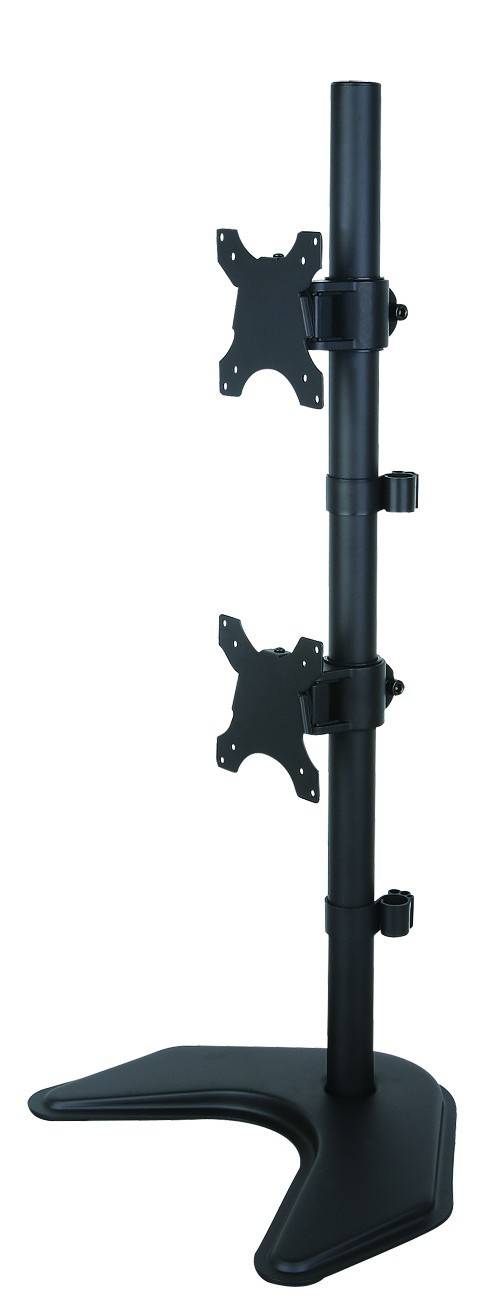 TECHly - Aufstellung - für 2 LCD-Displays - Schwarz - Bildschirmgröße: 33-68.6 cm (13"-27")