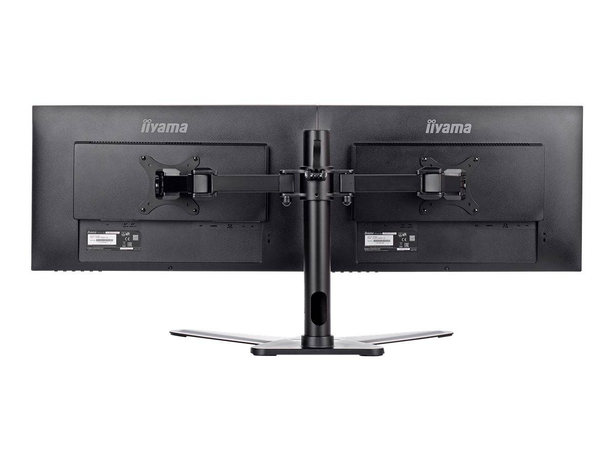 Iiyama DS1002D-B1 2fach Monitor-Tischhalterung Schwarz Neigbar