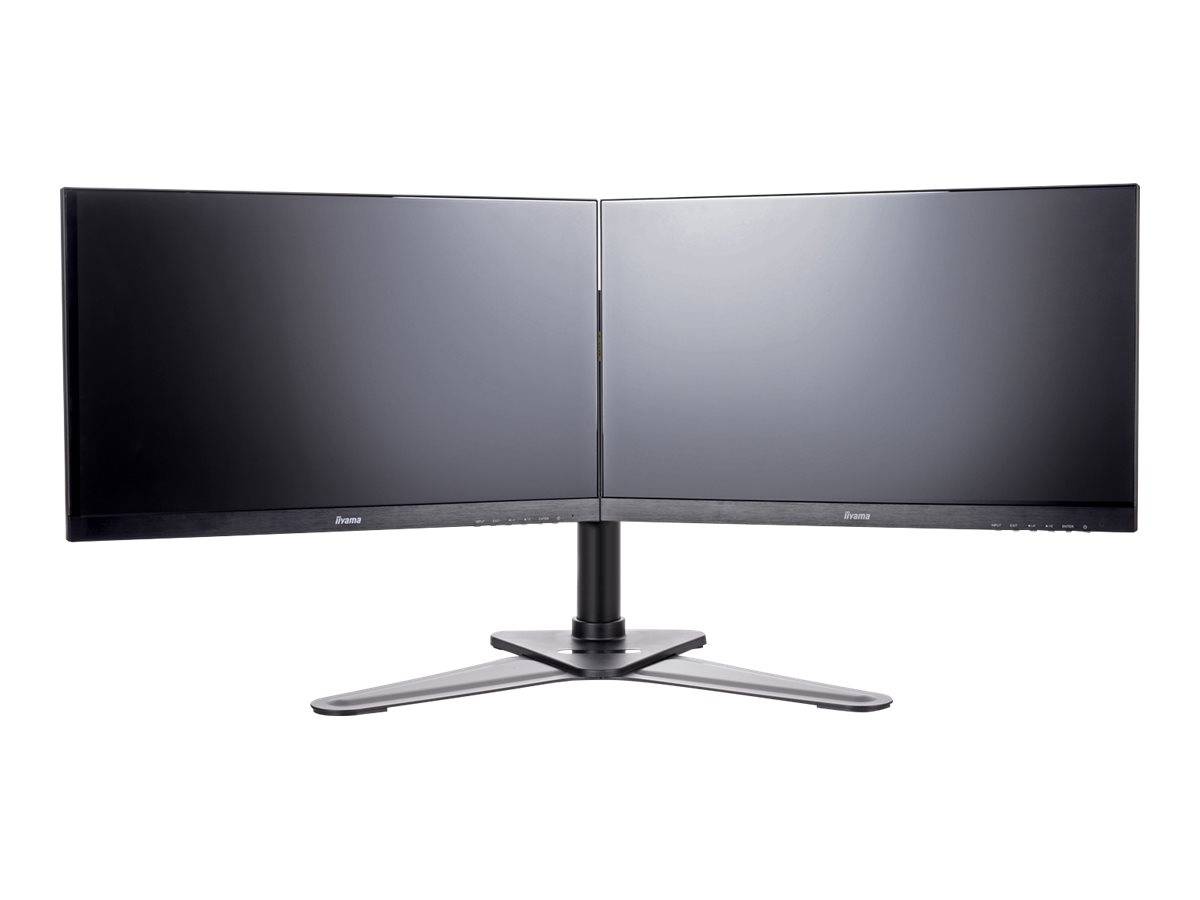 Iiyama DS1002D-B1 2fach Monitor-Tischhalterung Schwarz Neigbar