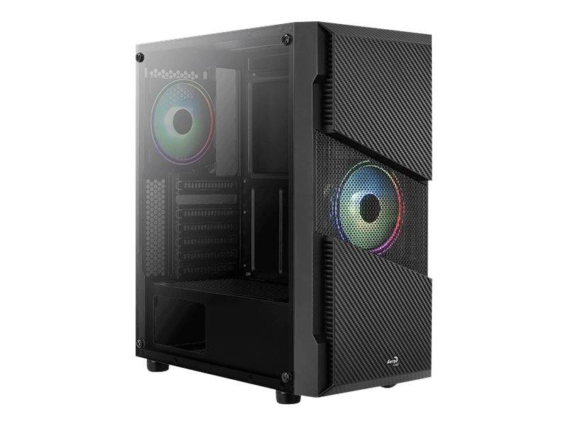 AeroCool Menace Saturn RGB - Tempered Glass Edition - Tower - ATX - Seitenteil mit Fenster (gehärtetes Glas)