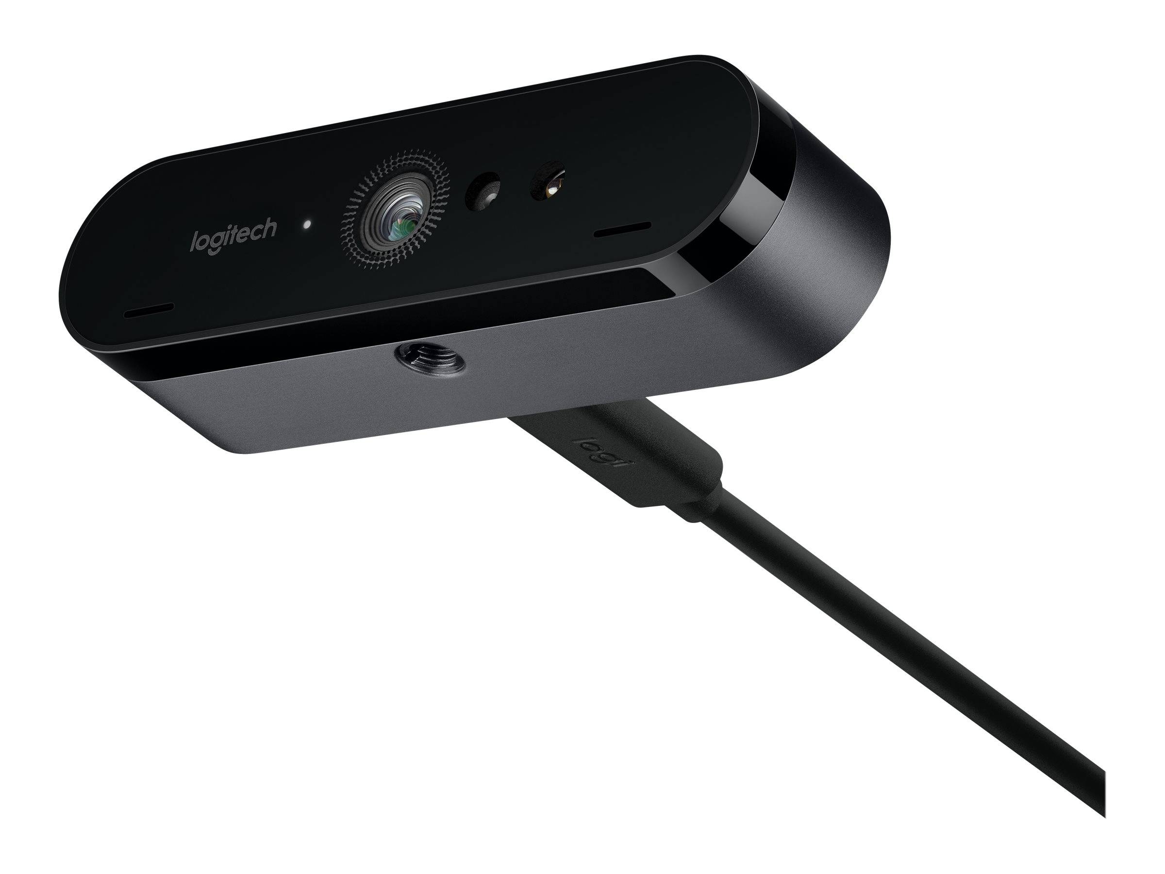 Logitech Brio 4K Stream Edition 4K-Webcam 3840 x 2160 Pixel, 1920 x 1080 Pixel, 1280 x 720 Pixel Klemm-Halterung, für Windows Hello