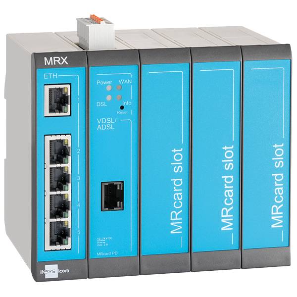 Insys MRX-5 DSL (AnnexJ/B) Modularer DSL-Router RS 485, RS 232, Ethernet 12 V/DC, 24 V/DC