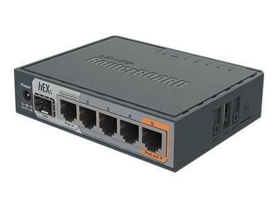 Mikrotik RouterBOARD hEX S - Router - 4-Port-Switch - GigE - WAN-Ports: 2