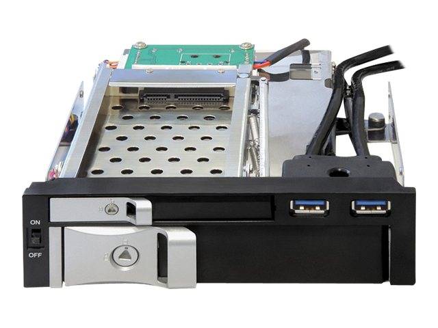 DeLOCK 5.25 Mobile Rack for 1 x 2.5 + 1 x 3.5 SATA HDD + 2 x USB 3.0 Ports - Mobiles Speicher-Rack - 2.5", 3.5" (6.4 cm,