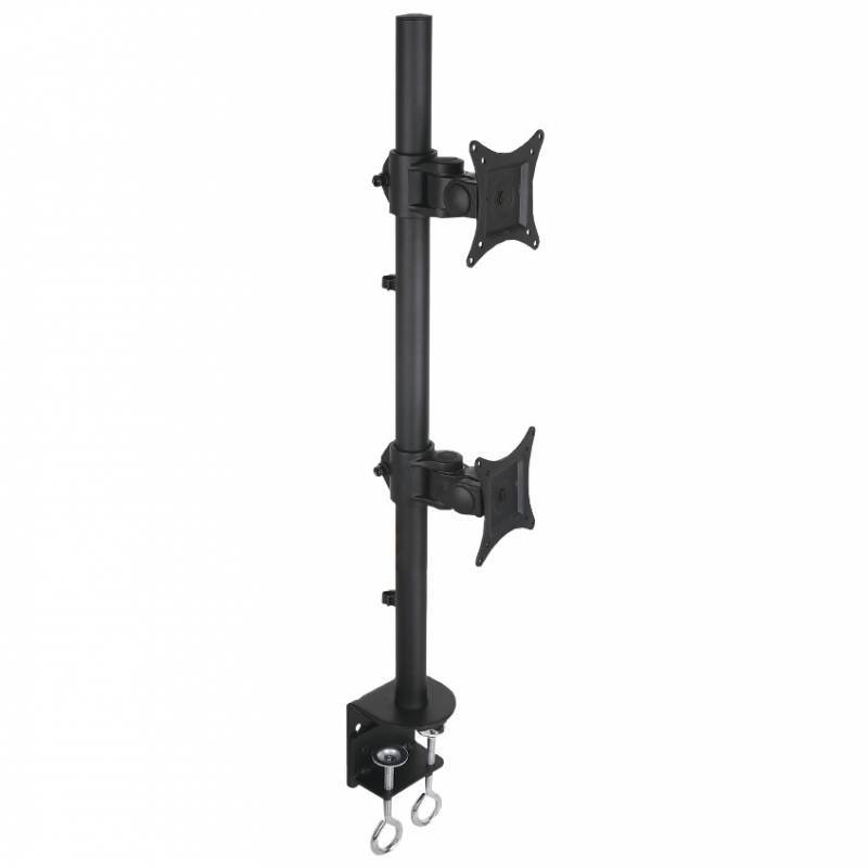 TECHly - Befestigungskit für 2 Monitore - Schwarz - Bildschirmgröße: 33-68.6 cm (13"-27")