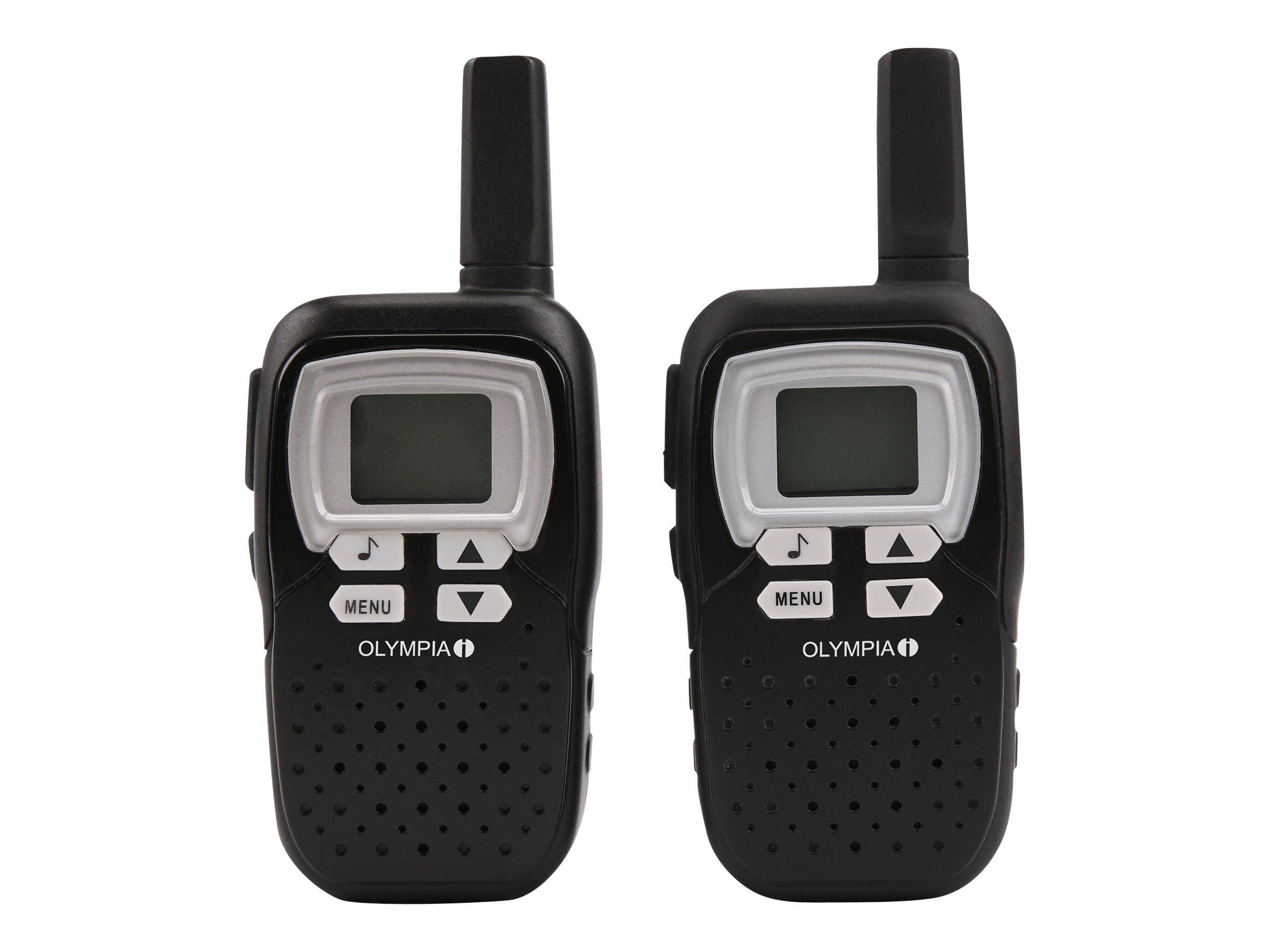 Olympia 1208 - Tragbar - Zwei-Wege Funkgerät - PMR - 446.00625 - 446.09375 MHz - 8 Kanäle - Schwarz (Packung mit 2)