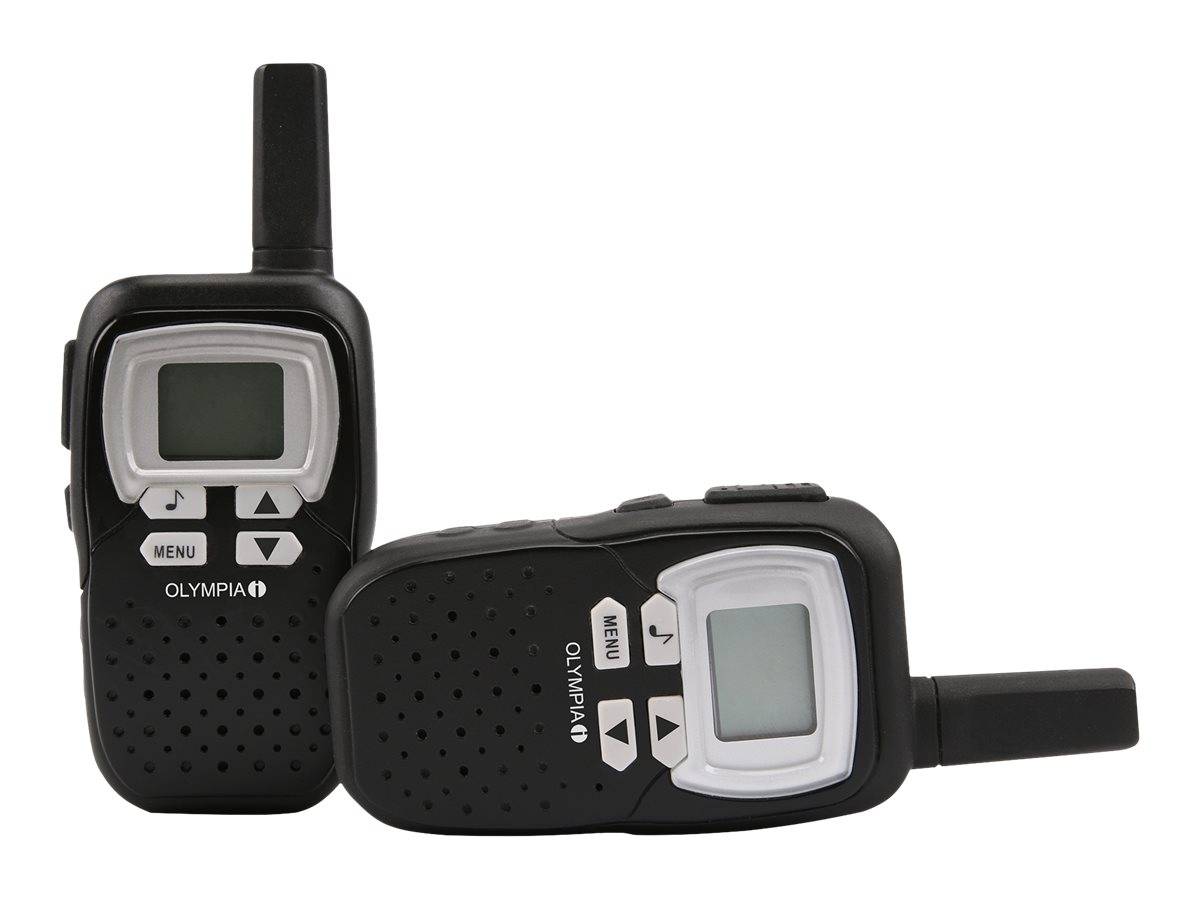 Olympia 1208 - Tragbar - Zwei-Wege Funkgerät - PMR - 446.00625 - 446.09375 MHz - 8 Kanäle - Schwarz (Packung mit 2)