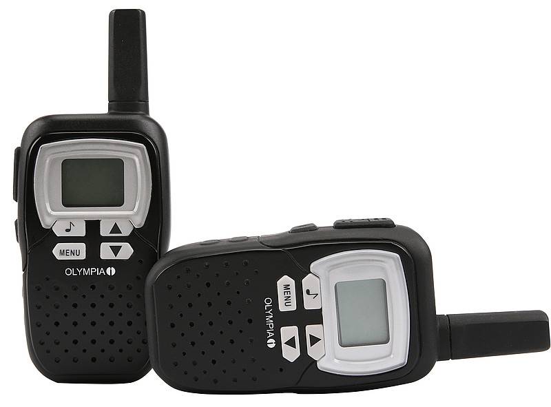 Olympia 1208 - Tragbar - Zwei-Wege Funkgerät - PMR - 446.00625 - 446.09375 MHz - 8 Kanäle - Schwarz (Packung mit 2)