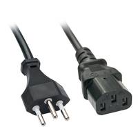 LINDY Strom Anschlusskabel [1x Schweiz-Stecker - 1x Kaltgeräte-Buchse C13] 2.00 m Schwarz