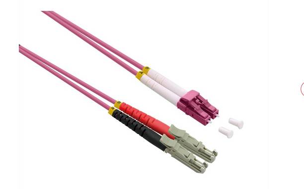 ROLINE LWL-Kabel duplex 50/125µm OM4, LSH/LC, LSOH, violett, 1 m