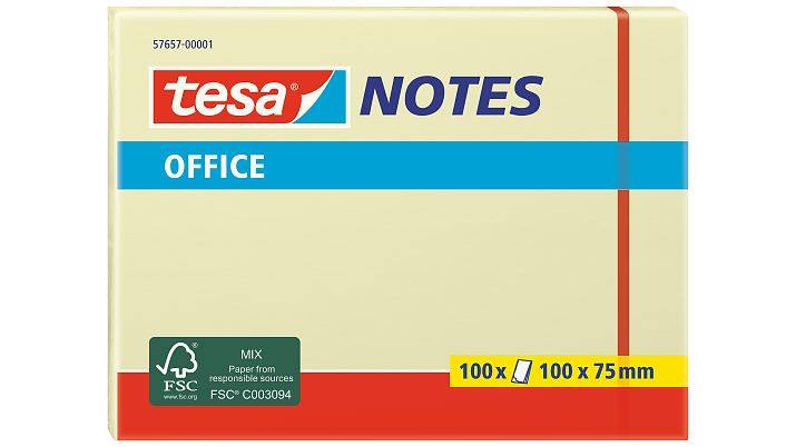 tesa Haftnotiz Office Notes 57657-00001 100x75mm 100Bl. gelb