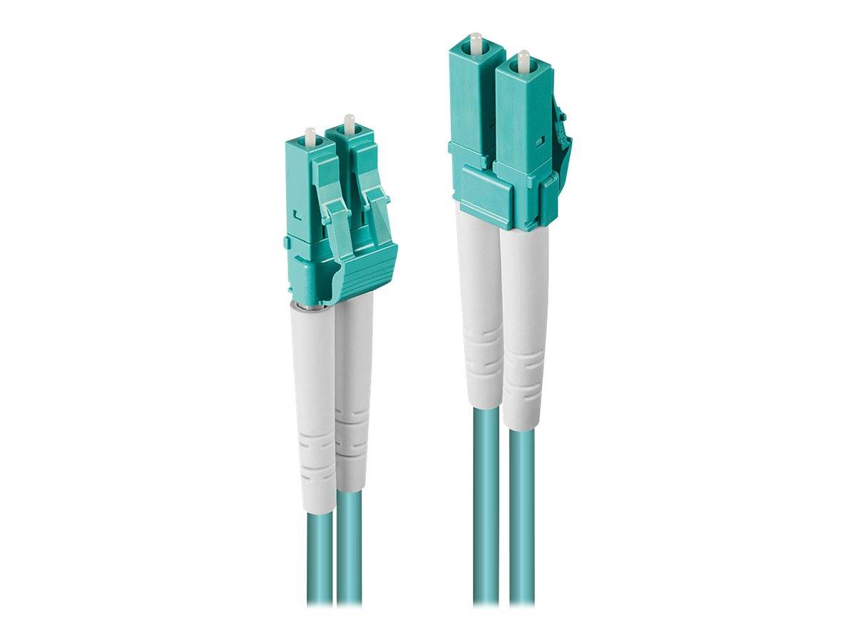 LINDY 46402 Glasfaser LWL Anschlusskabel 50.00m Blau [1x LC-Stecker - 1x LC-Stecker] 50/125 µ Multimode OM3