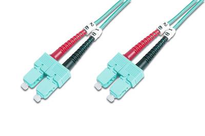 Digitus DK-2522-10/3 Glasfaser LWL Anschlusskabel [1x SC-Stecker - 1x SC-Stecker] 50/125 µ Multimode OM3 10.00 m
