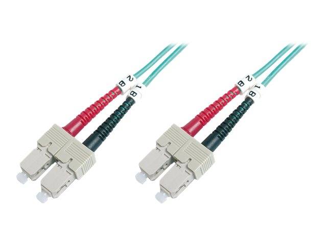 Digitus DK-2522-10/3 Glasfaser LWL Anschlusskabel [1x SC-Stecker - 1x SC-Stecker] 50/125 µ Multimode OM3 10.00 m