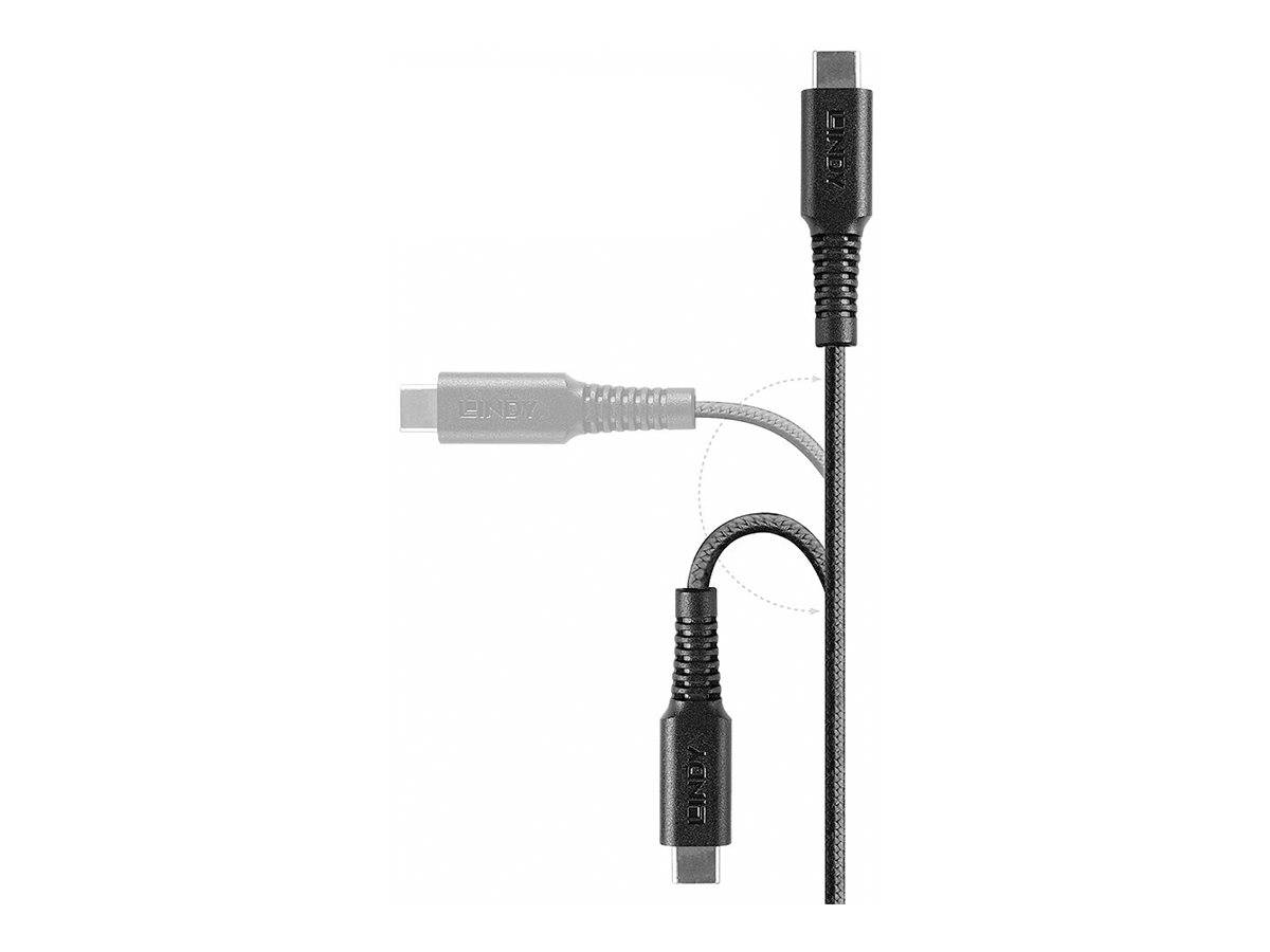 LINDY USB-Kabel USB 2.0 Apple Lightning Stecker, USB-C® Stecker 1.00 m Schwarz 31286