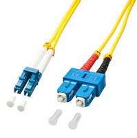 LINDY 47470 Glasfaser LWL Anschlusskabel [1x LC-Stecker - 1x SC-Stecker] 9/125 µ Singlemode OS2 1.00 m