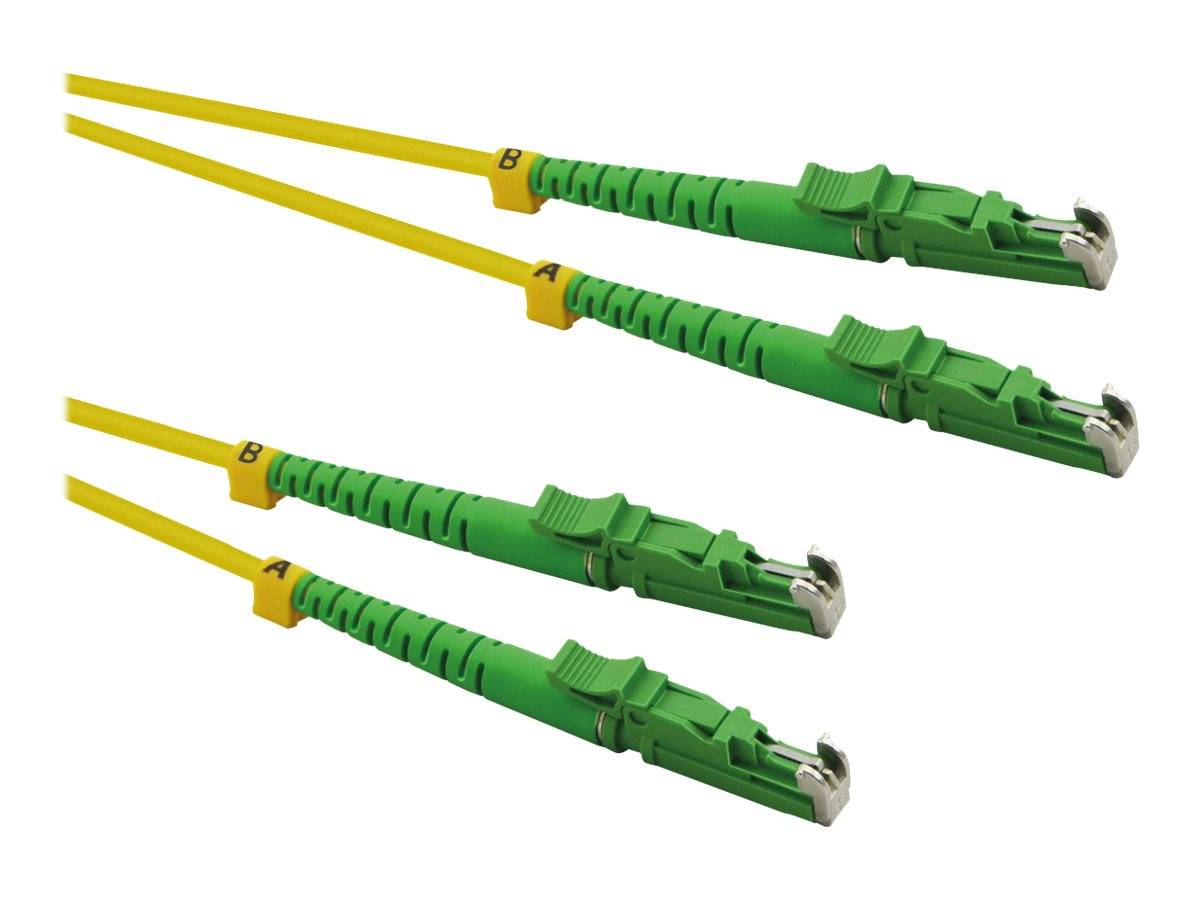 ROLINE LWL-Kabel duplex 9/125µm OS2, LSH/LSH, APC Schliff, LSOH, gelb, 5 m