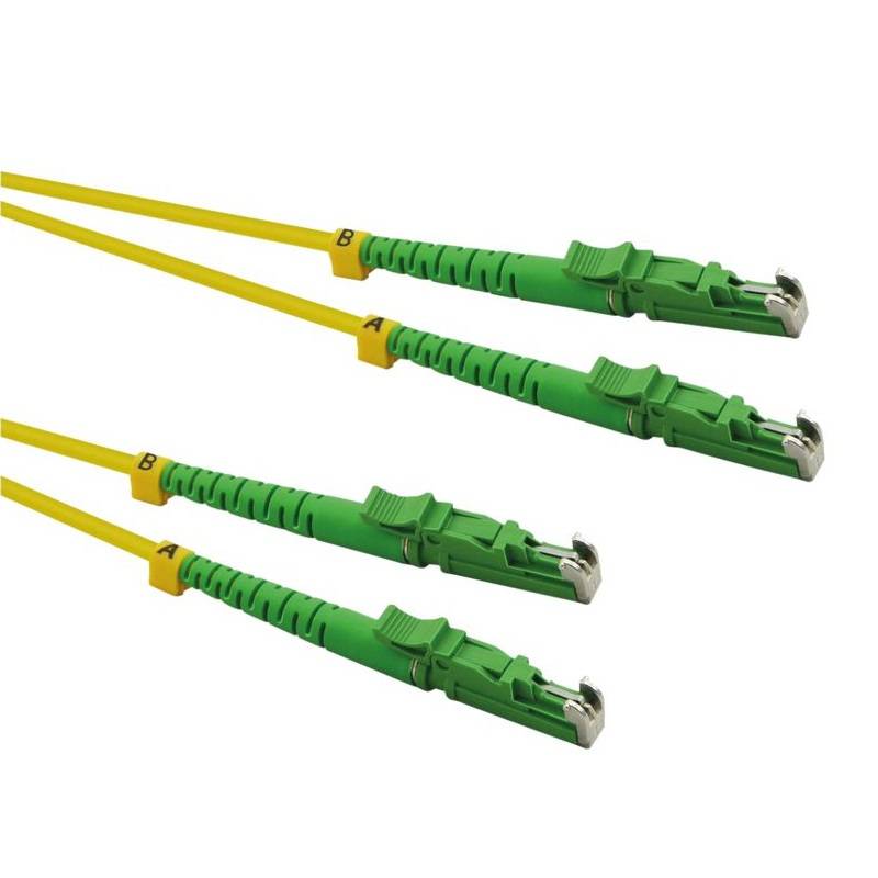 ROLINE LWL-Kabel duplex 9/125µm OS2, LSH/LSH, APC Schliff, LSOH, gelb, 5 m