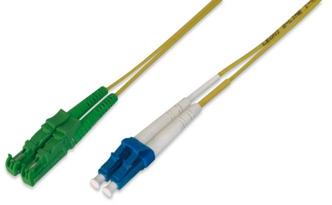 Digitus AL-9E2000LC-01I Glasfaser LWL Anschlusskabel [1x E2000®/APC 8°-Stecker - 1x LC-Stecker] 9/125 µ Singlemode OS2 1.00 m