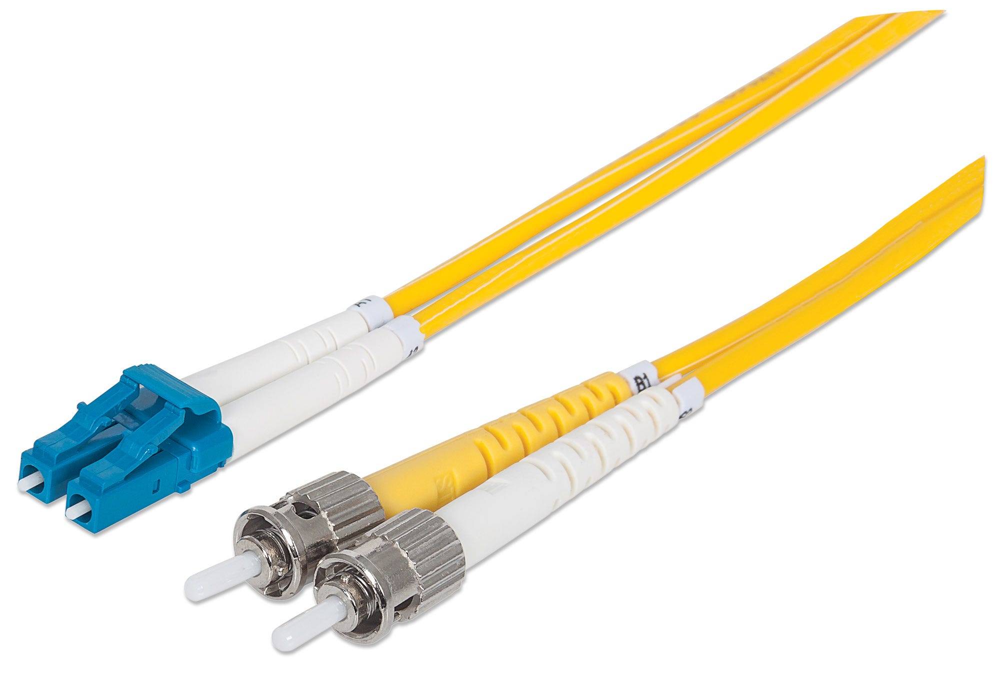 Intellinet 750011 Glasfaser LWL Anschlusskabel [1x LC-Stecker - 1x ST-Stecker] 9/125 µ Singlemode OS2 2.00 m