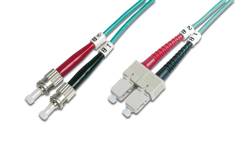 Digitus DK-2512-02/3 Glasfaser LWL Anschlusskabel [1x ST-Stecker - 1x SC-Stecker] 50/125 µ Multimode OM3 2.00 m