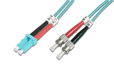 Digitus DK-2531-03/3 Glasfaser LWL Anschlusskabel [1x LC-Stecker - 1x ST-Stecker] 50/125 µ Multimode OM3 3.00 m
