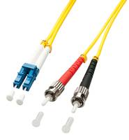 LINDY 47463 Glasfaser LWL Anschlusskabel [1x LC-Stecker - 1x ST-Stecker] 9/125 µ Singlemode OS2 5.00 m