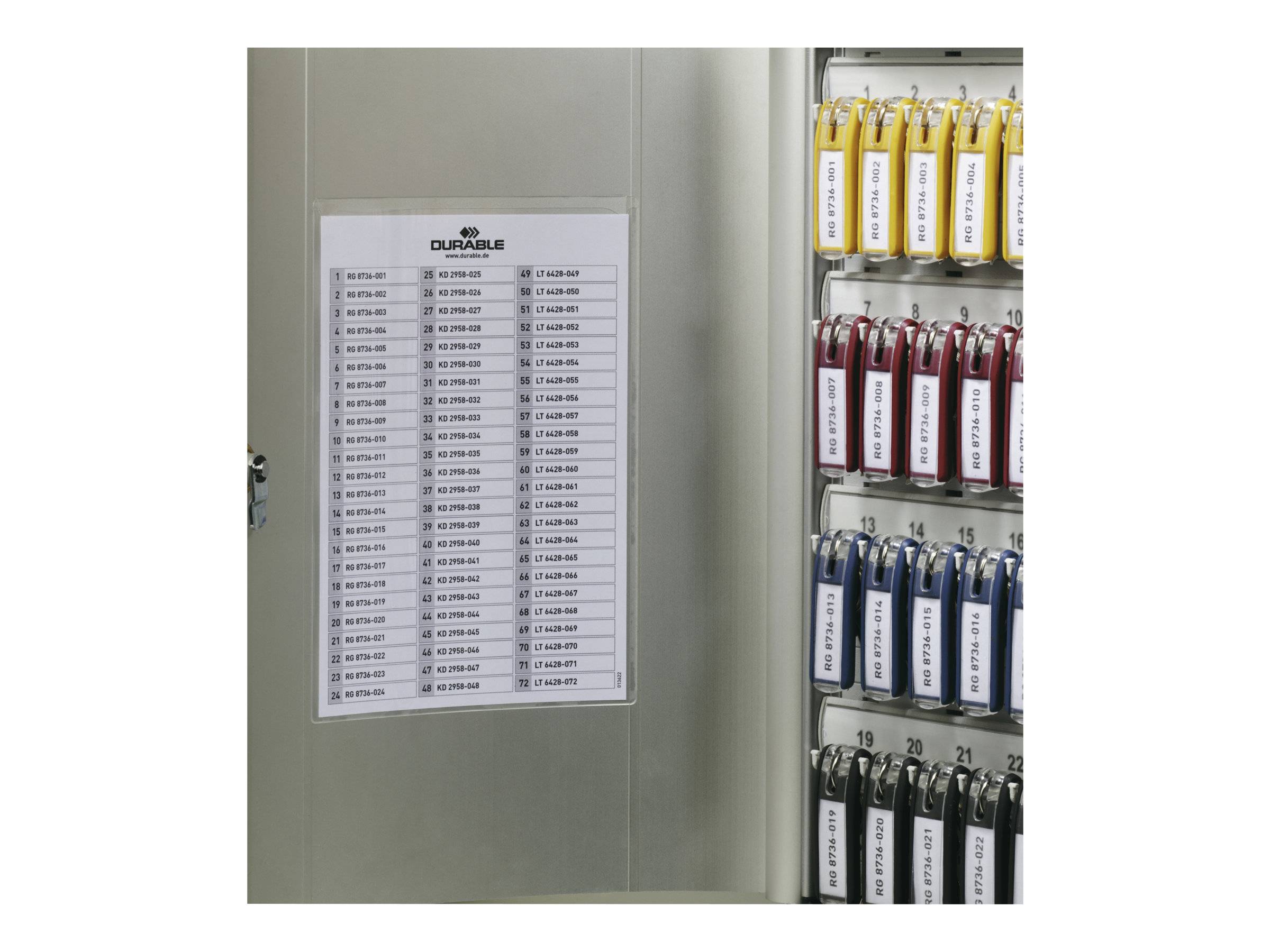 Durable Schlüsselkasten Key Box 48 1954-23 Anzahl Haken 48 Silber