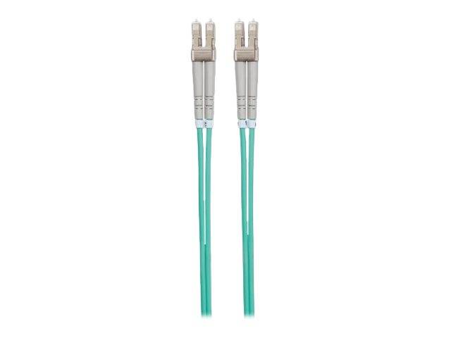 Intellinet 750868 Glasfaser LWL Anschlusskabel 1.00m Türkis [1x LC-Stecker - 1x LC-Stecker] 50/125 µ Multimode OM3