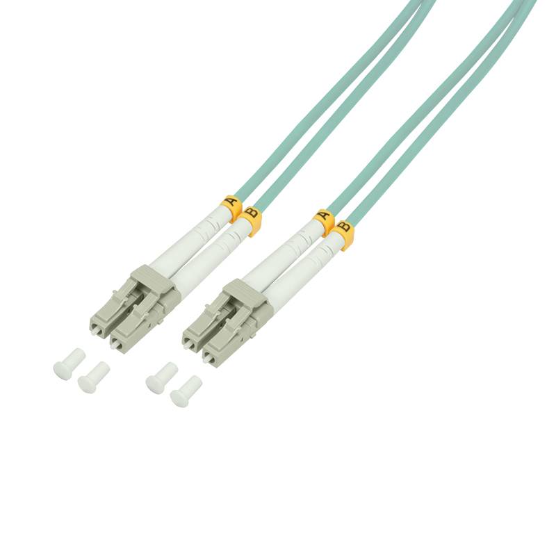 LogiLink FP3LC00 Glasfaser LWL Anschlusskabel [1x LC-Stecker - 1x LC-Stecker] 50/125 µ Multimode OM3 0.50 m