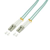 LogiLink FP3LC00 Glasfaser LWL Anschlusskabel [1x LC-Stecker - 1x LC-Stecker] 50/125 µ Multimode OM3 0.50 m