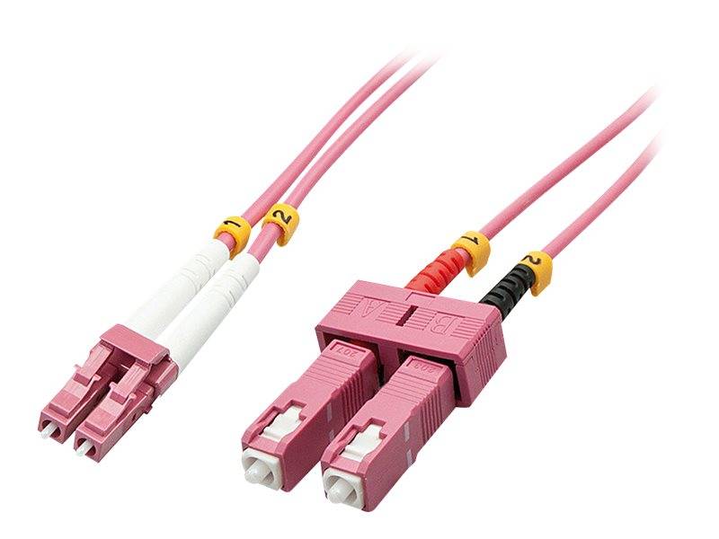 LINDY 46363 Glasfaser LWL Anschlusskabel Multimode OM4 5.00 m