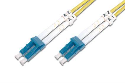 Digitus DK-293LCA3LC-02 Glasfaser LWL Anschlusskabel [1x LC/APC 8°-Stecker - 1x LC-Stecker] 9/125 µ Singlemode OS2 2.00 m
