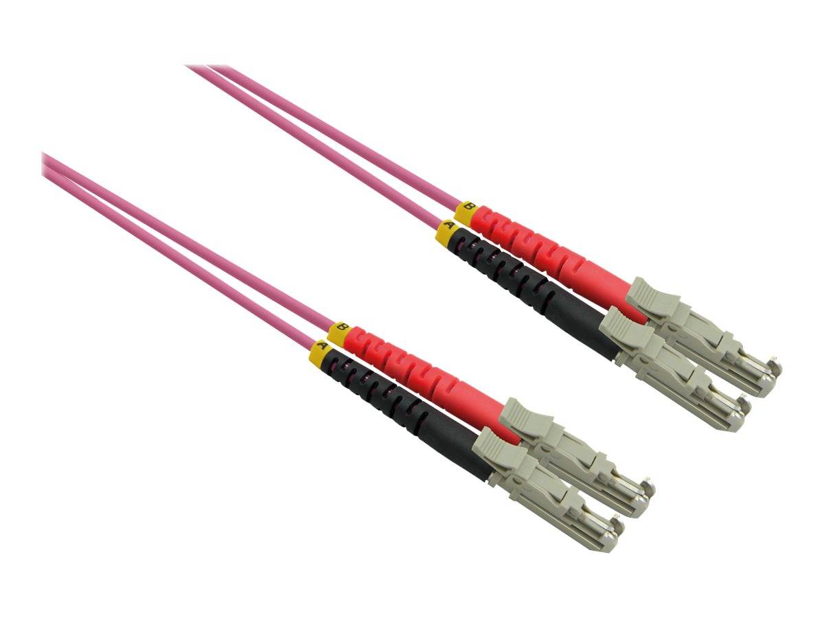 Roline 21.15.9490 Glasfaser LWL Anschlusskabel 0.50 m Violett [1x LSH-Stecker - 1x LSH-Stecker] 50/125 µ Multimode OM4