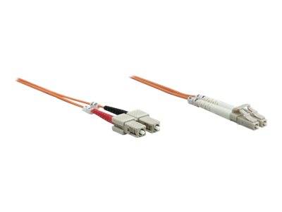 Intellinet 470377 Glasfaser LWL Anschlusskabel [1x LC-Stecker - 1x SC-Stecker] 50/125 µ Multimode OM2 2.00 m