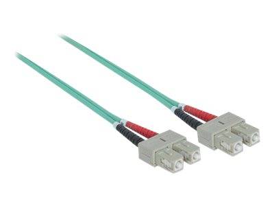 Intellinet 750844 Glasfaser LWL Anschlusskabel 5.00m Türkis [1x SC-Stecker - 1x SC-Stecker] 50/125 µ Multimode OM3