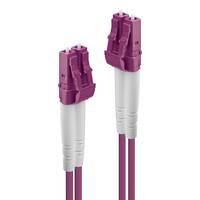 LINDY 46340 Glasfaser LWL Anschlusskabel [1x LC-Stecker - 1x LC-Stecker] 50/125 µ Multimode OM4 1.00 m