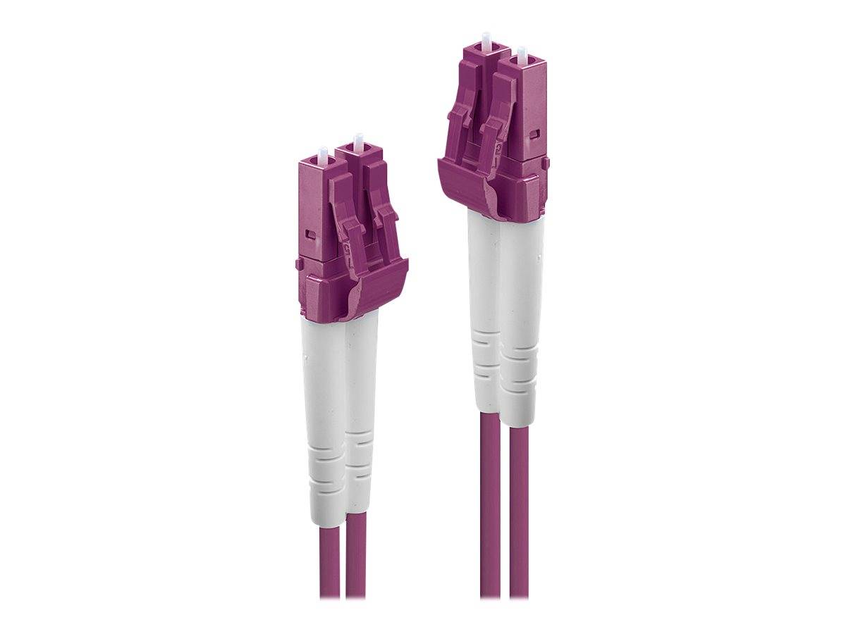 LINDY 46342 Glasfaser LWL Anschlusskabel [1x LC-Stecker - 1x LC-Stecker] 50/125 µ Multimode OM4 3.00 m