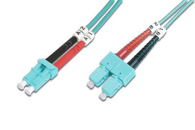 Digitus DK-2532-02/3 Glasfaser LWL Anschlusskabel [1x LC-Stecker - 1x SC-Stecker] 50/125 µ Multimode OM3 2.00 m