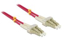 Delock 84641 Glasfaser LWL Anschlusskabel [1x LC-Stecker - 1x LC-Stecker] 50/125 µ Multimode OM4 2.00 m