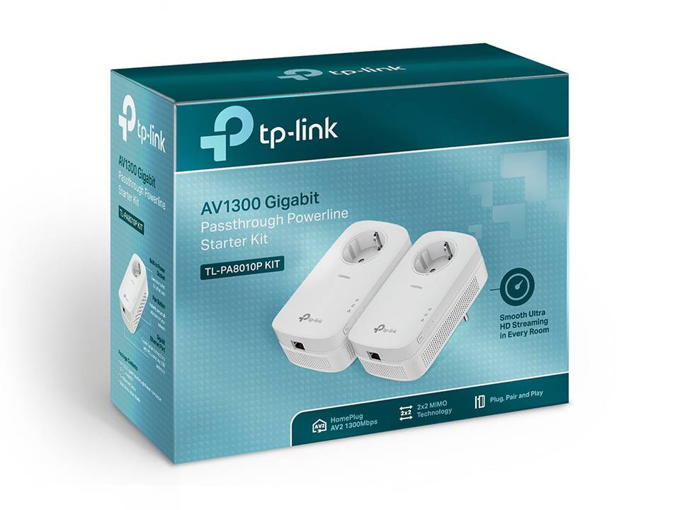 TP-LINK TL-PA8010P KIT Powerline Starter Kit TL-PA8010P KIT 1.3 GBit/s